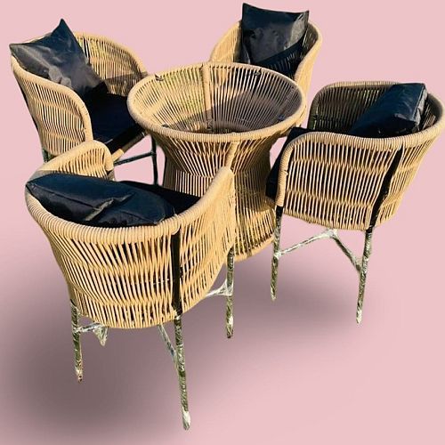 Sereni Weave Outdoor Four Seater Table Chair Set