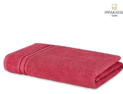 Pink Plain Dyed Premium Cotton Bath Towel
