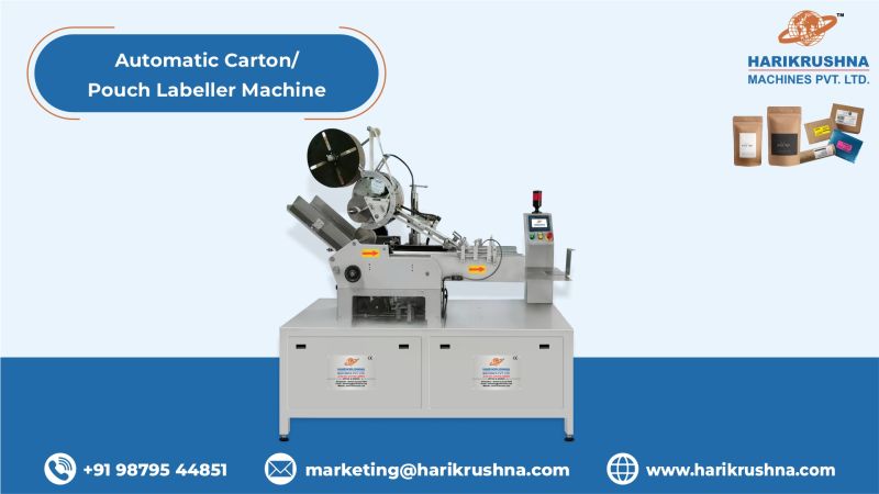 Automatic Carton-Pouch Labeler Machine