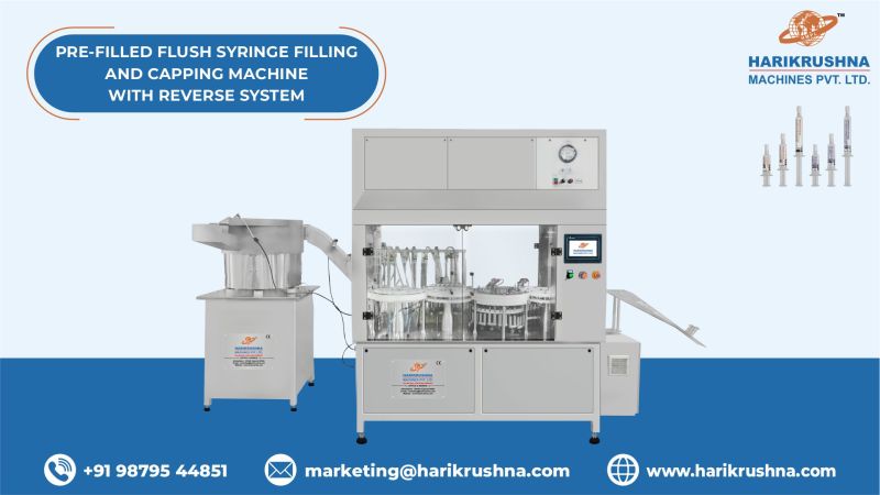 Pre-Filled Flush Syringe Filling and Capping Machine With Reverse System