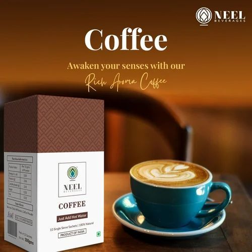 Neel Beverages Instant Coffee Premix with Sugar, Form : Powder