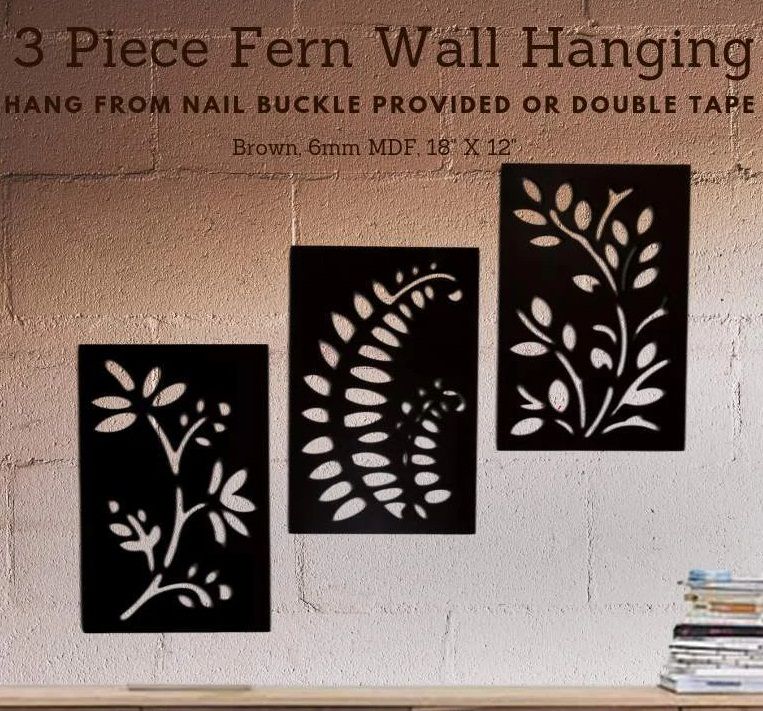 3 Piece  Framed Wall Hanging Art