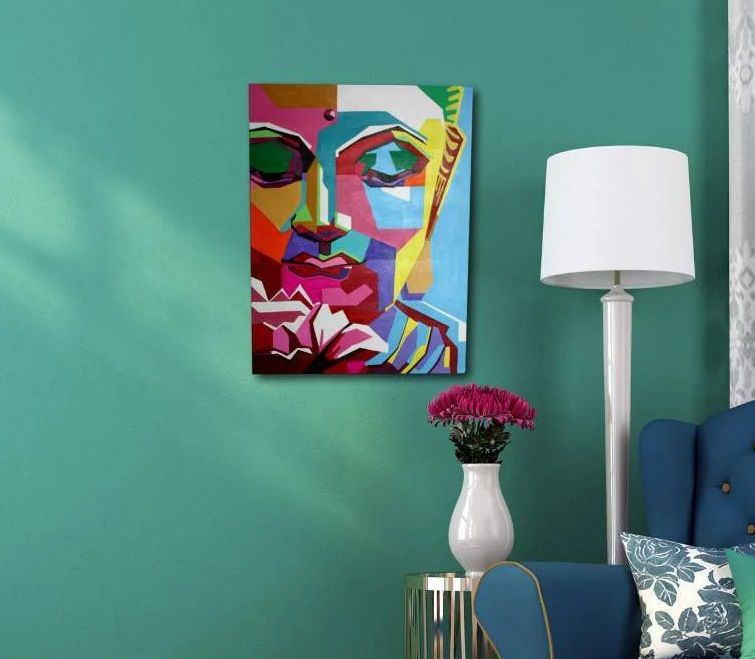 Abstract Buddha Wall Painting Frame
