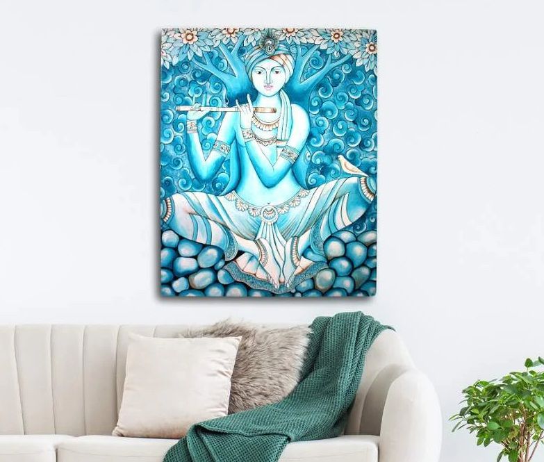 Krishna Wall Painting Frame