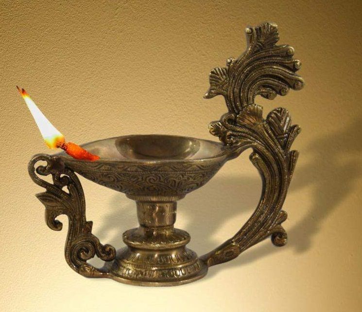 Large Brass Pooja Diya