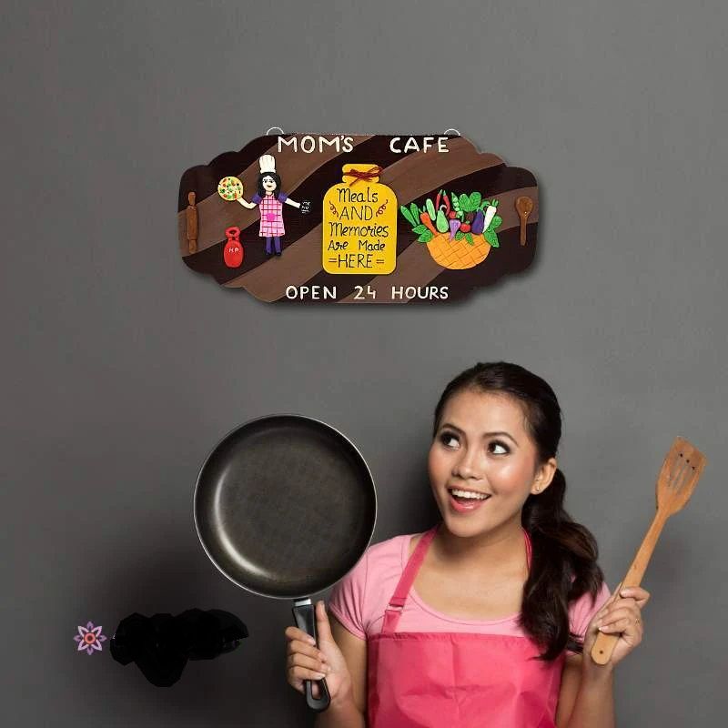 Moms Cafe Wall Plate For Kitchen