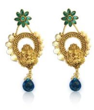 Women Green Blue Traditional Earring