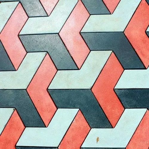 Colored Cement Interlocking Tiles
