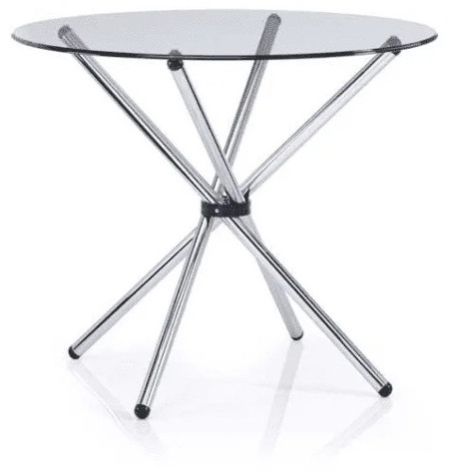 Engineered Wood Powder-coated Meeting Glass Table, Color : White