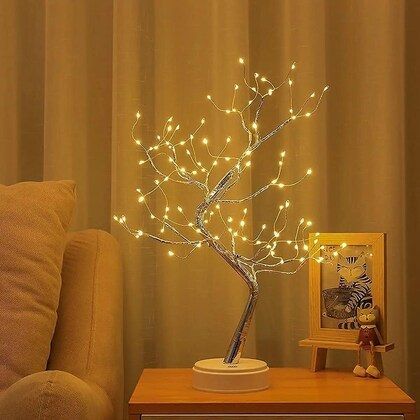 USB Decorative LED Shimmer Tree Desk Lamp
