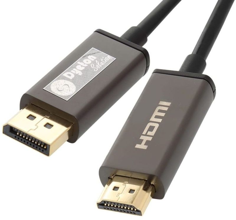 Black PVC Dyeton Dp To HDMI Cable 4K