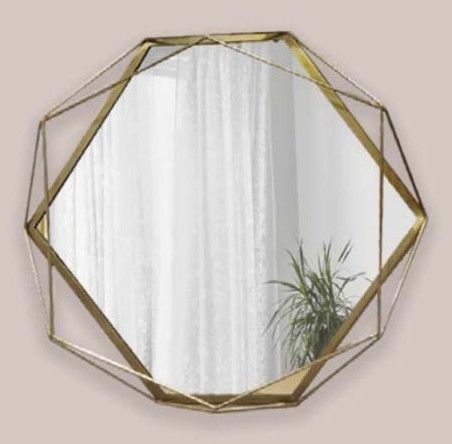 Gold Metal Framed Decorative Wall Mirror