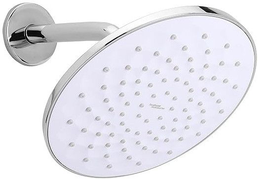 Hindware Round Brass White Wall Mount Overhead Shower