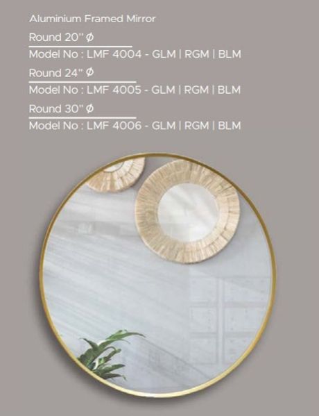Round  Aluminium Framed Mirror