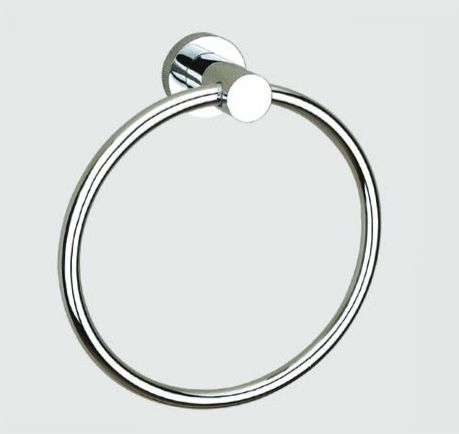 Stainless Steel Round Towel Ring, Color : Silver for Bathroom Accessory