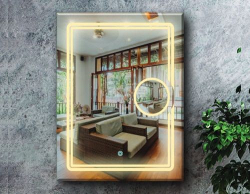 Silver Ultra Clear LED Wall Mirrors 600 X 750 Mm