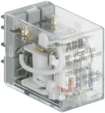Abb CR-MX230AC2L Pluggable Interface Relay 2c/o- A1-A2=230VAC- 250V/7A- LED