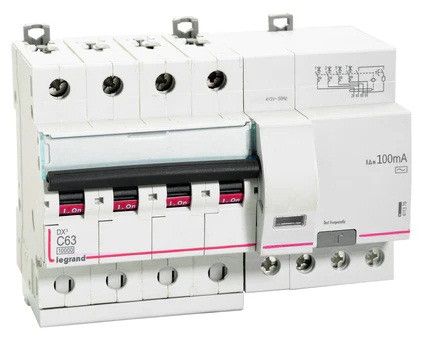 Legrand 411374 - 63A Fp 100mA 10KA C~ AC:240/415V DX3 Rcbos