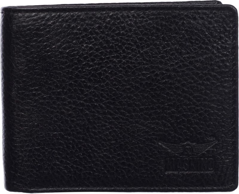 Genuine Leather Over Flap Wallet 1040 Ndm Black for Men