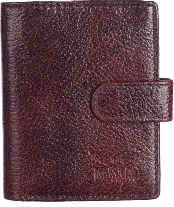 Upper Button Book Fold Ndm Brown Wallet