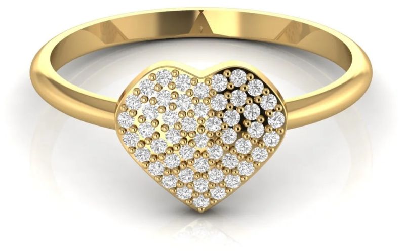 0.24 CT Cluster Diamond Heart Ring