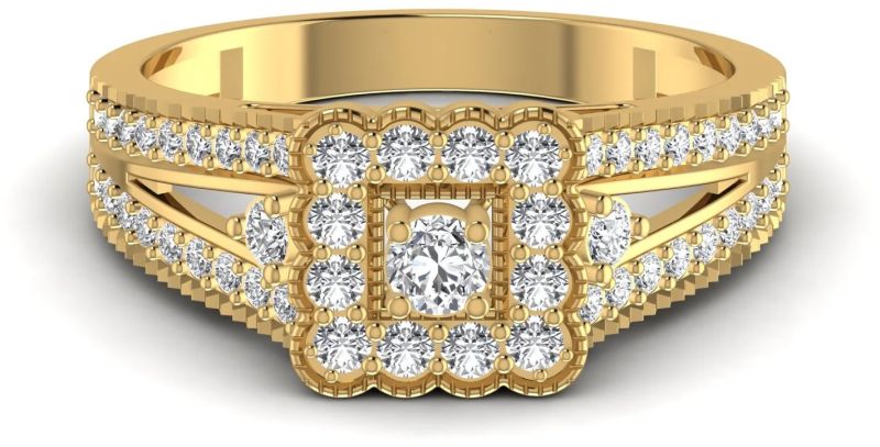 0.94CT Unique Design Engraved Wedding Ring