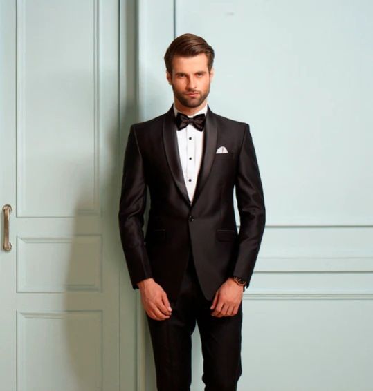 Classic Grey Partywear Tuxedo Suit FOR Mens