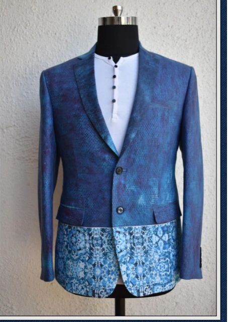 Linen Printed Casual Blazer FOR Mens