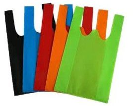 W Cut Non Woven Carry Bags for Shopping, Carrying Groceries