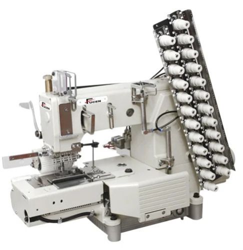 FC-4412-PUTC-D Direct Drive 12 Needle Cylinder Bed Double Chain Stitch Machine
