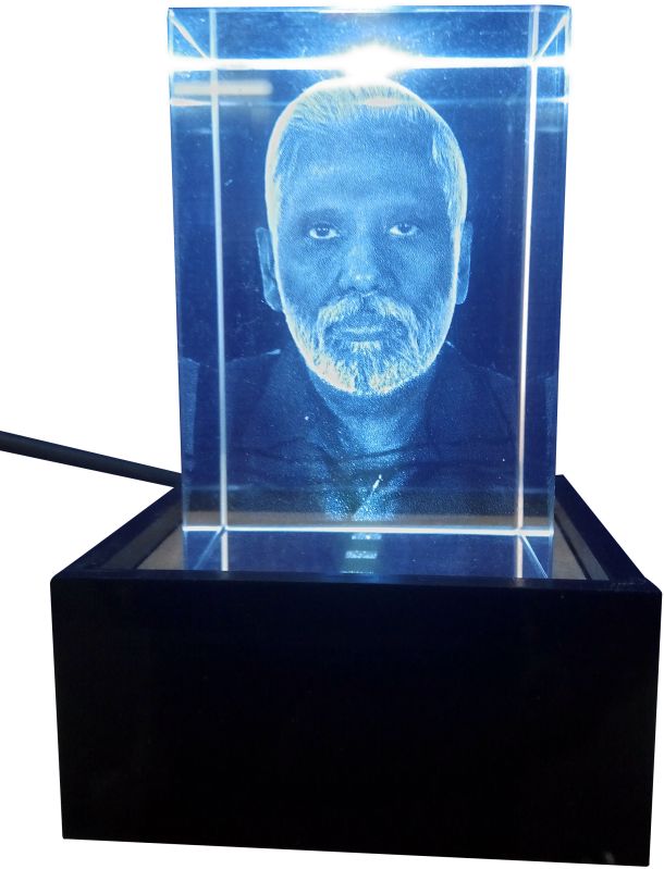 4x4x6 Cm Crystal Cube Guruji 3d Model Laser Engraving