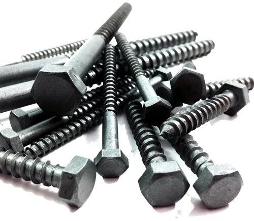 B.b.s. MS Golden Hex Coach Screw, Length : 60 To 170mm for Construction