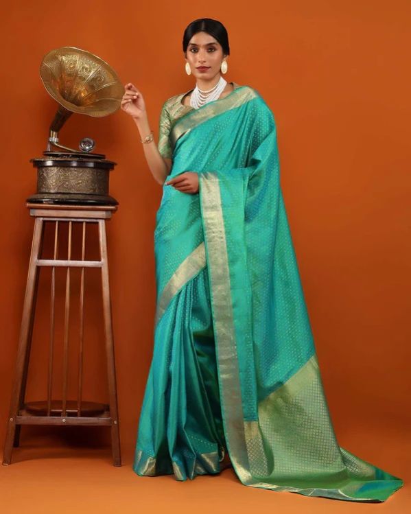 Blue Kanjivaram Silk Saree