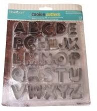 Stainless Steel Alphabet Cookie Cutter Set OF 26 Pcs