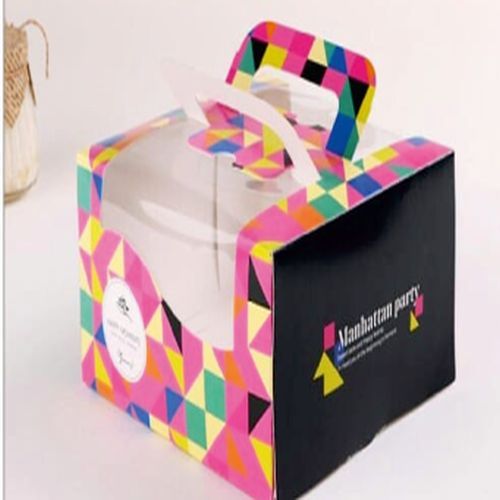 10x10x5Inch Printed Cake Boxes With Handle