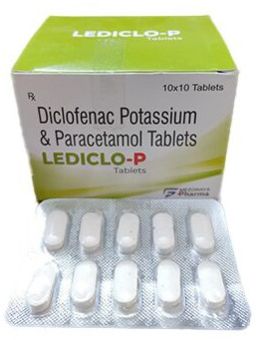 Lediclo-p Diclofenac Potassium Paracetamol Tablet, Color : Creamy