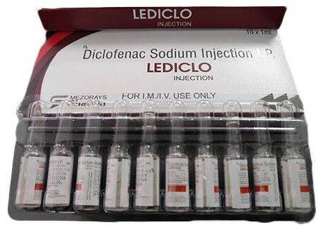 Lediclo Diclofenac Sodium Injection, Color : Transparent