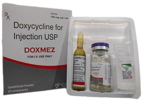 Doxmez 100mg Doxycycline Injection, Grade Standard : Medicine Grade