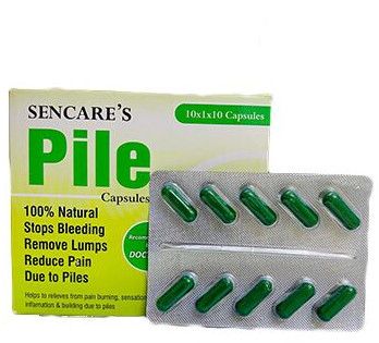 Piles Capsules, Packaging Size : 10X1X10, Packaging Type : Strip