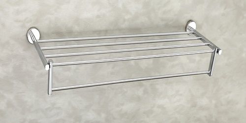 Plain Crome Finish Polish Stainless Steel Towel Racks, Color : Silver