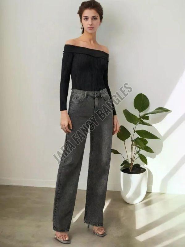 Grey Women Denim Jeans