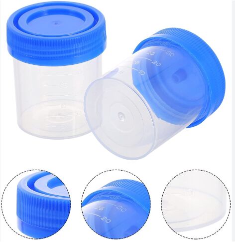 Plastic Urine Specimen Container 30ml, Fliptop, Tamper-Proof Cap
