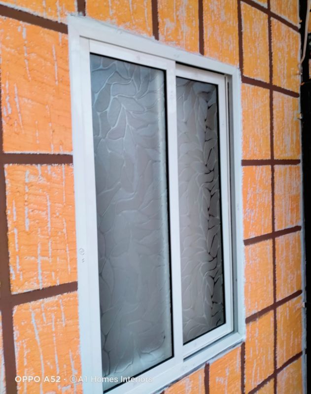 3 Track White Aluminum Sliding Window With Mosquito Net