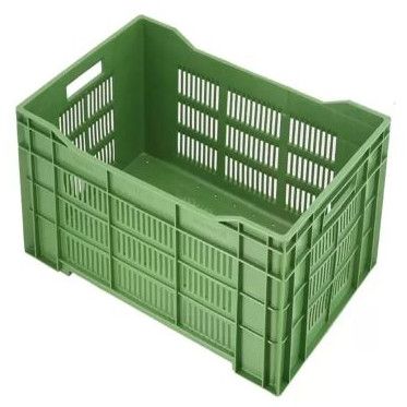 green plastic vegetable crate
