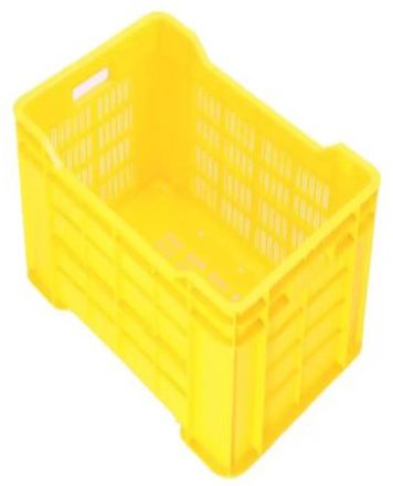 Yellow Plastic Vegetable Crate