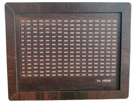 Polished Wooden Walnut Rectangular Coin Box, Color : Brown