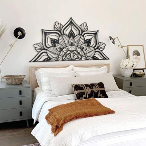 Mandala Metal Wall Art, Color : Black for Indoor Decoration