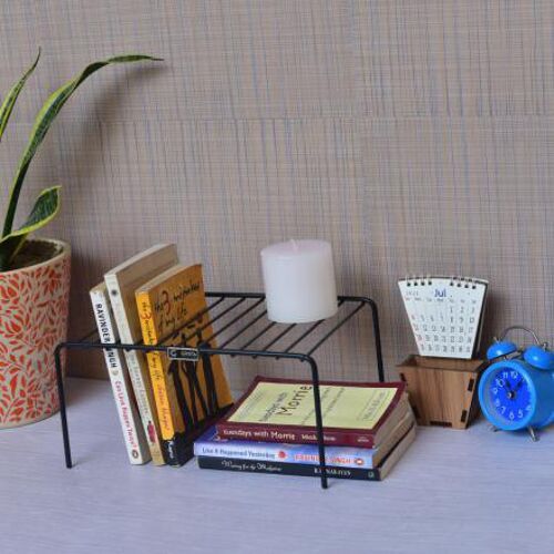 Matt Black Open Storage Book Stand Ends