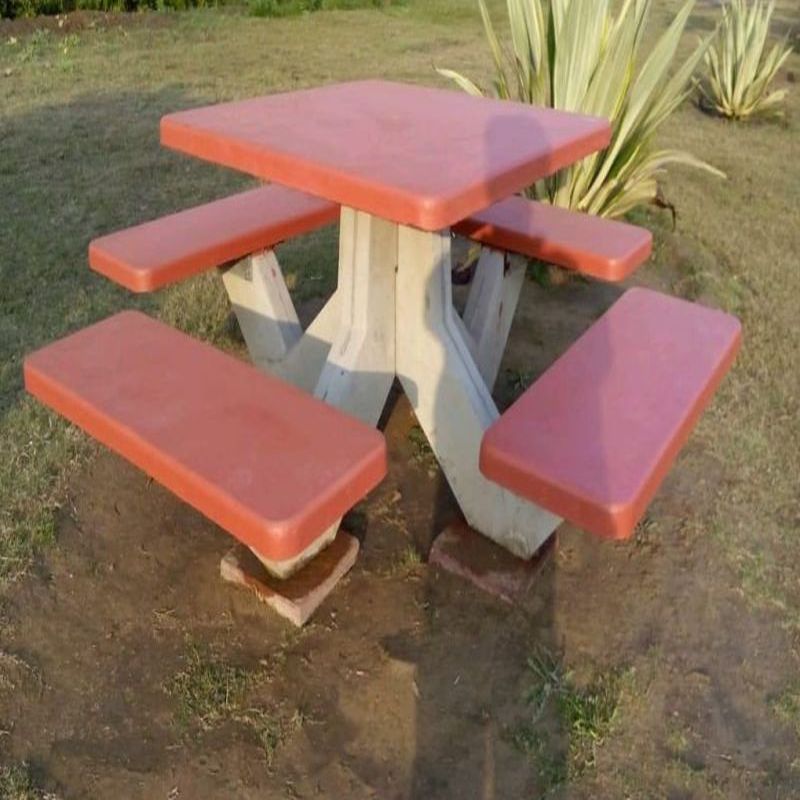 4 Seater Square Table With Four Bench