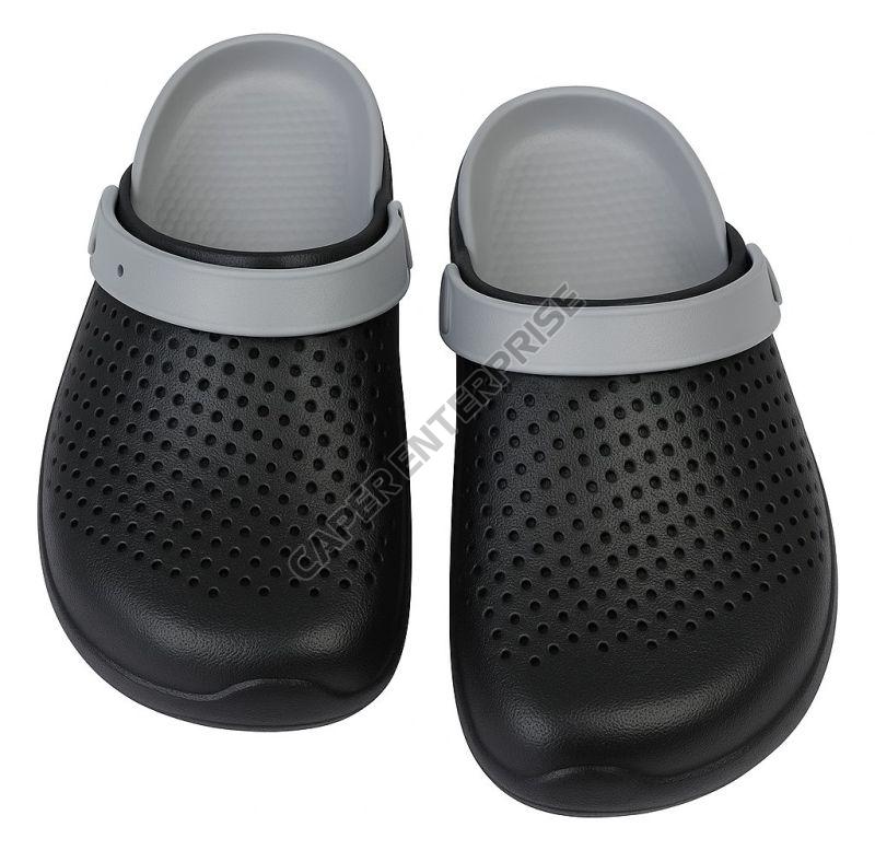 Black and Grey Unisex Clogs
